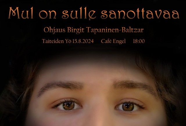 ”Mul on sulle sanottavaa” – Taiteiden yö Café Engelissä